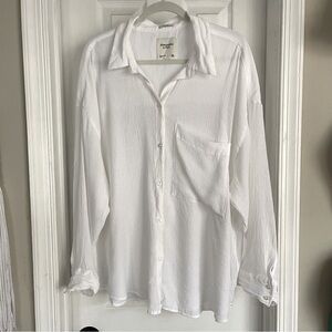 Abercrombie & Fitch White Button-Down Shirt